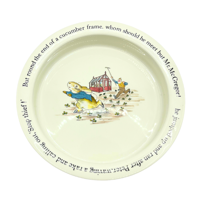 Vintage Beatrix Potter Peter Rabbit Baby Toddler Ceramic Toddler Bowl