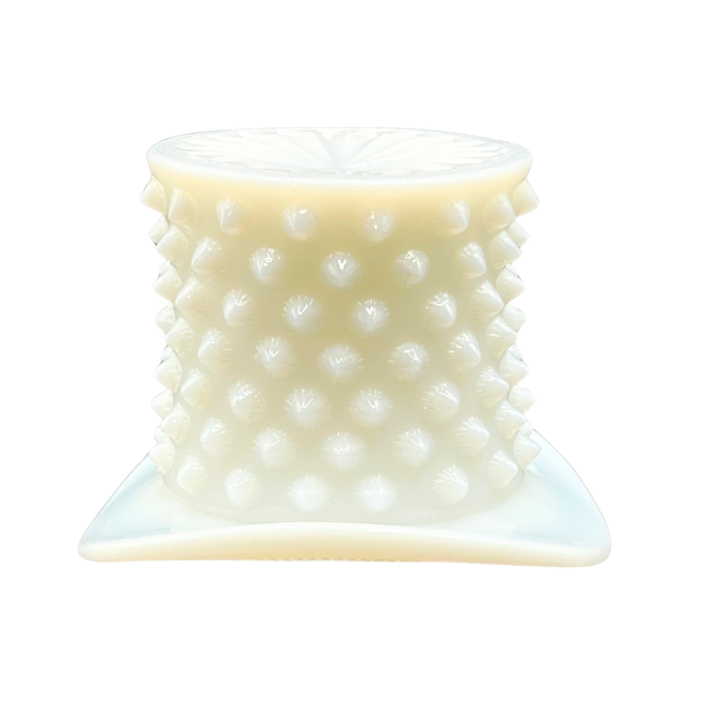 Fenton Milk Glass White Hobnail Hat Vase Tooth Pick Holder Gradmillennial Hollywood Regency Decor