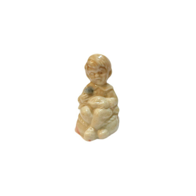 Wades Whimsie Nursery Rhyme Characters Figurines * Little Jack Horner, Wee Willie Winkie, Little Boy Blue, Queen of Hearts, Little Bo Peep, The Cat and The Fiddle *  Set of 6 Glazed Porcelain Collectables