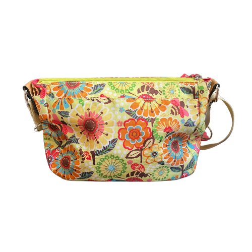 Lily Bloom Polyester Crossbody Bumble Bee Floral Bag with Keychain New without Tag
