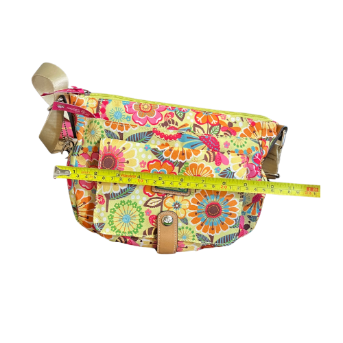 Lily Bloom Polyester Crossbody Bumble Bee Floral Bag with Keychain New without Tag