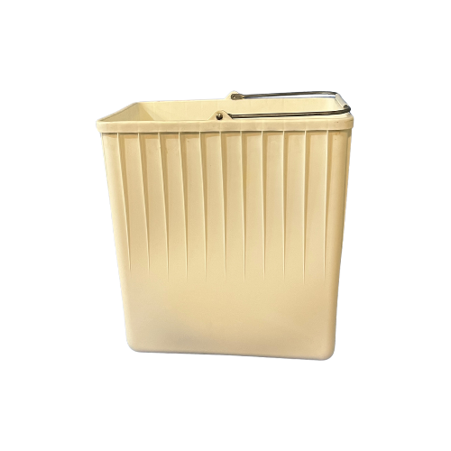 * 1970z CHEINCO Housewares Woodbury Fruit Faux Wood Vintage Yellow Ombre Trash Can Waste Bin
