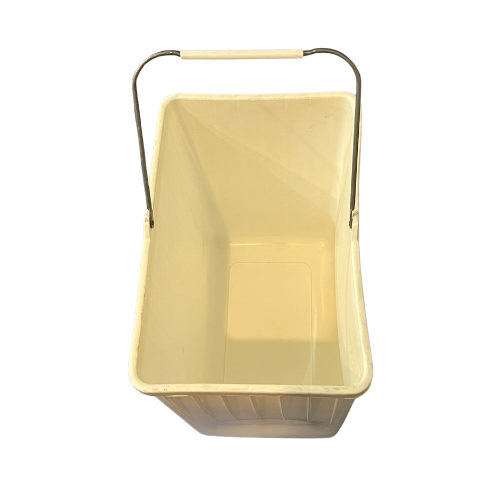 * 1970z CHEINCO Housewares Woodbury Fruit Faux Wood Vintage Yellow Ombre Trash Can Waste Bin