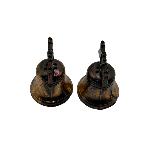 Vintage Liberty Bell Philadelphia 1776 Metal Salt & Pepper Shakers Japan