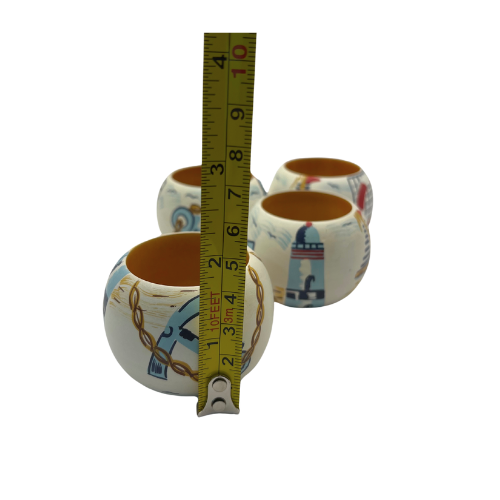 Dansk Nautical Napkin Rings Set of 4 Beach Sailboats Decor