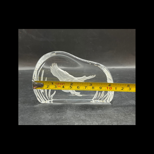 Wedgwood Crystal Reverse Cut Paperweight Wild Birds - Duck