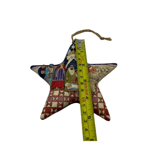 Vtg Jim Shore Nativity Star Ornament Heartwood Creek Holy Family Christmas