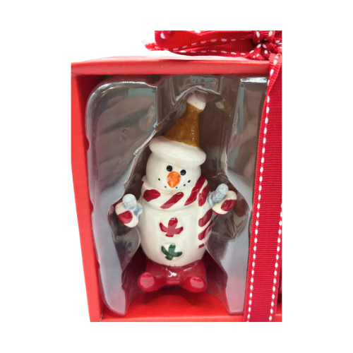 Blue Sky Snowman 2022 Christmas Peppermint Salt and Pepper Shakers New in Box