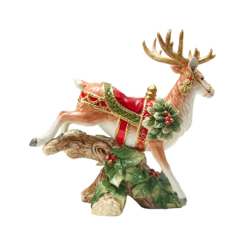 Fitz and Floyd Landing Deer Candle Holder Holiday Home New in Box