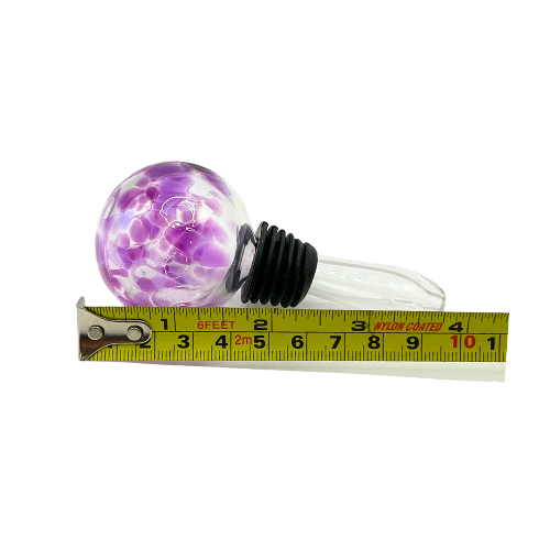Henrietta Glass Hand Blown Glass Birth Stone Wine Stopper - June Alexandrite