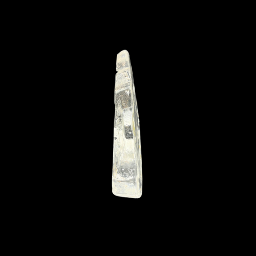 Running Horses Lead Crystal Iceberg Paperweight Western Mountain Scene with Gold Tone Highlights