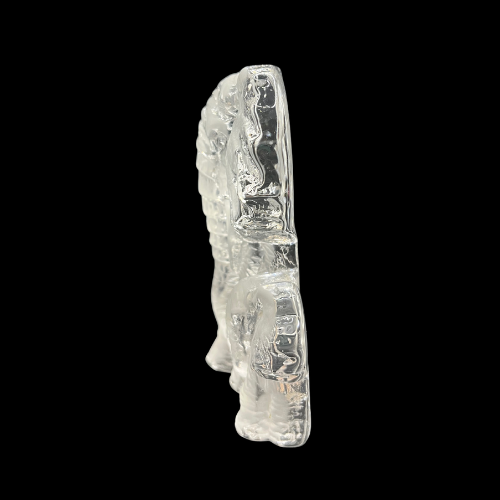 Elephant Mother and Baby Leaded Crystal Iceberg Sculpture Paperweight
