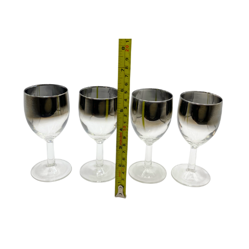 MCM Mercury Fade Decanter Bar Set Dorothy Thorpe Style Hollywood Regency Glam GrannyCore