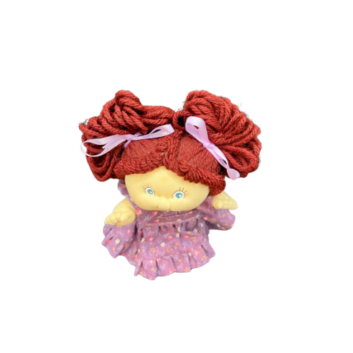 Vintage 1980s Cabbage Patch Kids Baby Dolls Girl / Boy Burgundy Hair Blue Eyes