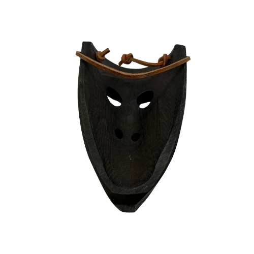 Mamuthones Wooden Black Wall Mask Hand Carved