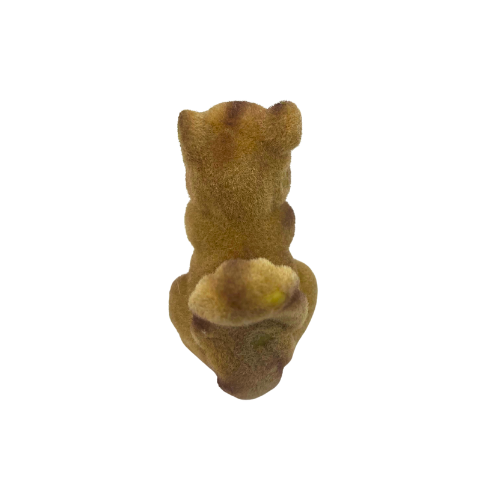 * Vintage Flocked Felt Squirrel Baby Animal made in Hong Kong