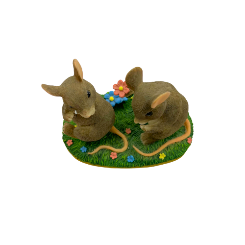 Charming Tails Figurine I'm So Sorry 97/720 Mice Apology Flowers Fitz and Floyd, Inc