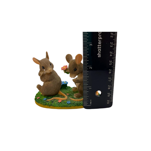 Charming Tails Figurine I'm So Sorry 97/720 Mice Apology Flowers Fitz and Floyd, Inc