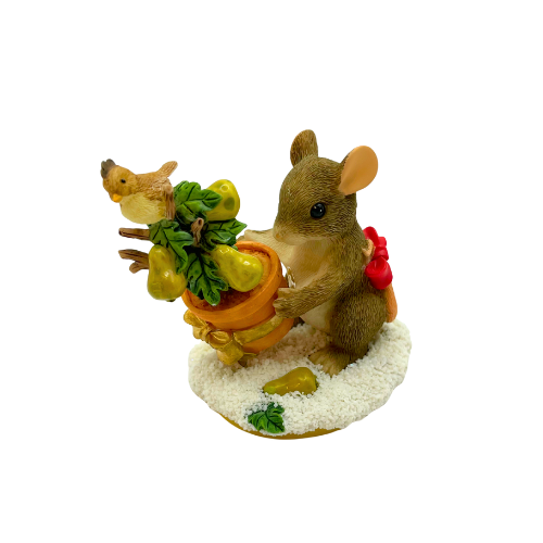 Special Edition Charming Tails "On The First Day Of Christmas" Vintage Fitz and Floyd Figurine