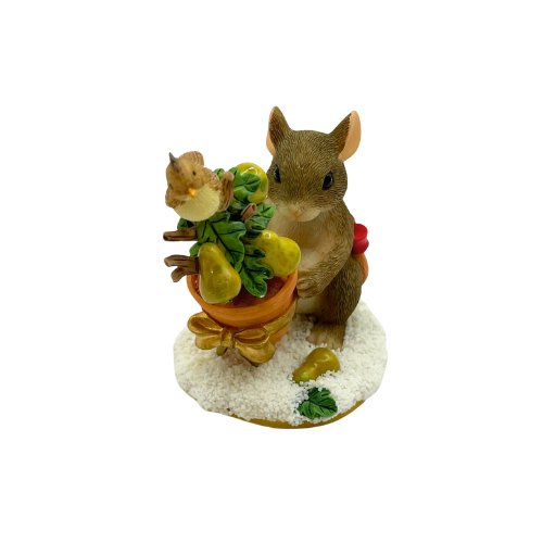 Special Edition Charming Tails "On The First Day Of Christmas" Vintage Fitz and Floyd Figurine