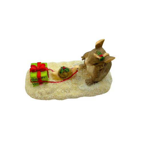 Limited Edition Charming Tails "Waiting For Christmas" Vintage Numbered Figurine By Dean Griff