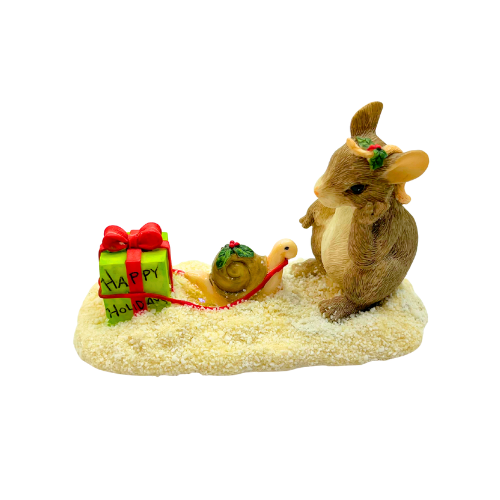 Limited Edition Charming Tails "Waiting For Christmas" Vintage Numbered Figurine By Dean Griff