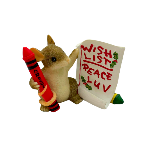 Charming Tails Mackenzie's Wish List Fitz & Floyd  Christmas Figurine