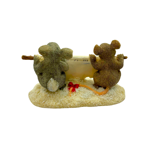 Vintage Charming Tails " Parade Banner" Christmas Figurine By Dean Griff