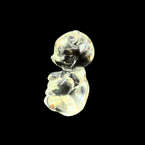 Vintage Fenton Art Glass Crystal Teddy Bear Figurine Paperweight