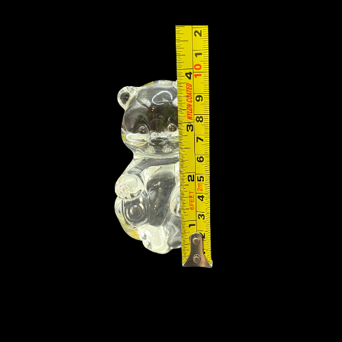 Vintage Fenton Art Glass Crystal Teddy Bear Figurine Paperweight