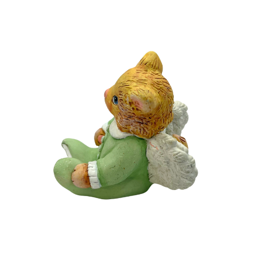 2002 Signed Heavenly Critter - Cat/ Kitten Ceramic Figurine