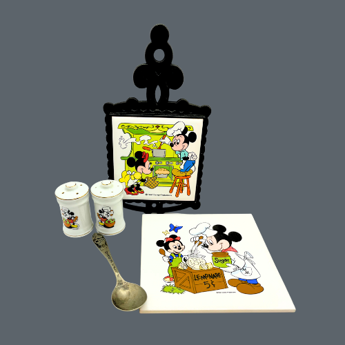 VTG Walt Disney Production Decorative Kitchen Items LOT of 5