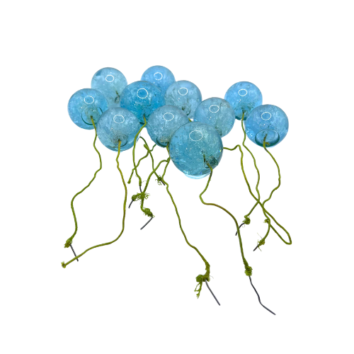Vintage Lucite Aqua Ice Blue Loose Ball Grapes LOT of 10