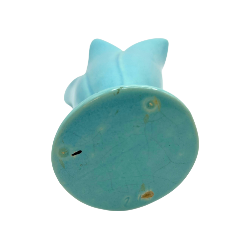 1940’s MCM Turquoise Tulip Vase  Franciscan Art Ware  6"