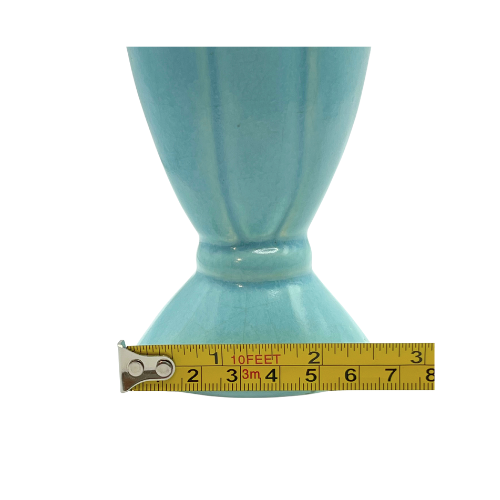 1940’s MCM Turquoise Tulip Vase  Franciscan Art Ware  6"
