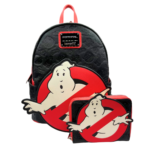 Loungfly GHOSTBUSTERS Glow In The Dark Mini Back Pack Wallet Set- NWT