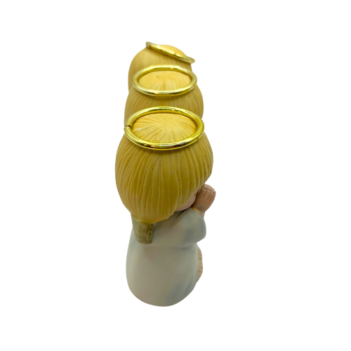 VTG Three Praying Angels "Peeking Naughty Angel"  Ceramic Hallmark Figurine