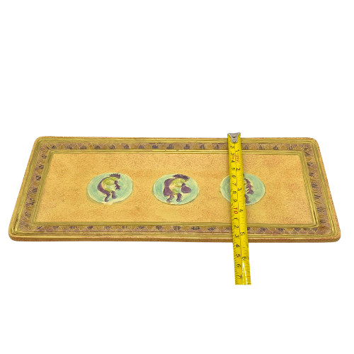 Kokopelli Counter Tray 5x11" Southwestern Flute Dancer by Vohann