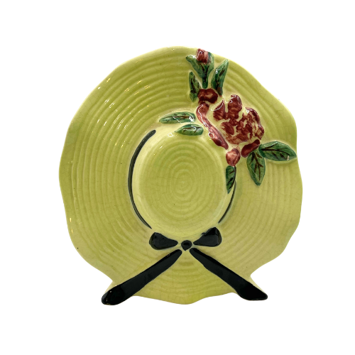 Vintage Sun Bonnet Floral Wall Pocket / Shelf Planter Free Standing 5.25" Tall