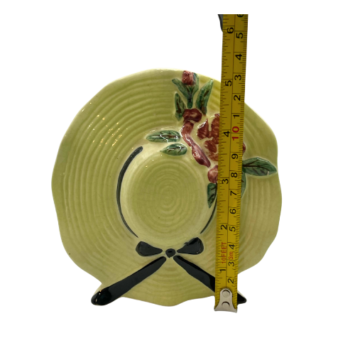 Vintage Sun Bonnet Floral Wall Pocket / Shelf Planter Free Standing 5.25" Tall