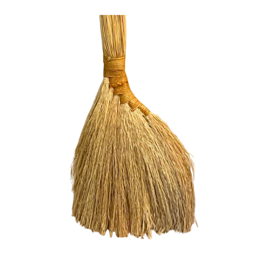 Primitive Straw Hearth/ Jumping Broom Decorative Natural Broom Twine Binding w/ Hanging Loop