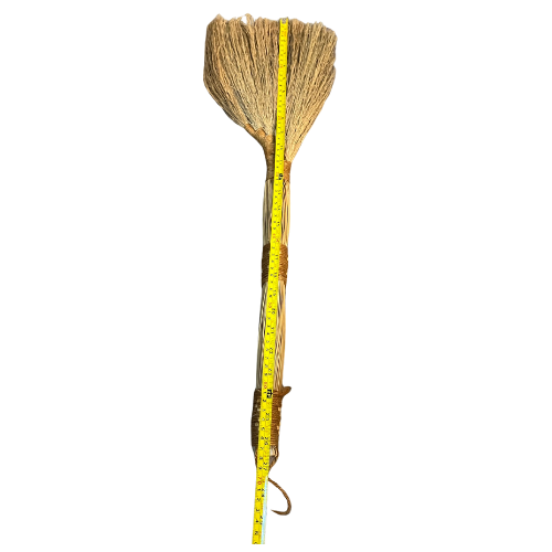 Primitive Straw Hearth/ Jumping Broom Decorative Natural Broom Twine Binding w/ Hanging Loop