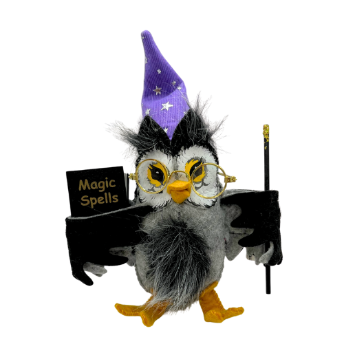 2007 Annalee Halloween 5" Wizard Owl with Tush Tag