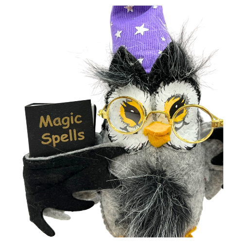 2007 Annalee Halloween 5" Wizard Owl with Tush Tag