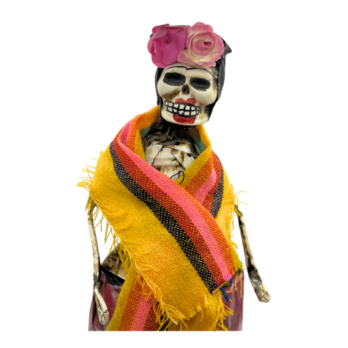 Dia de Los Muertos Day of the Dead Handmade Paper Mache Figurine Made  in Mexico