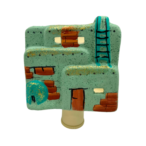 Vtg Pueblo Night Light Hand Crafted Signed New in Box