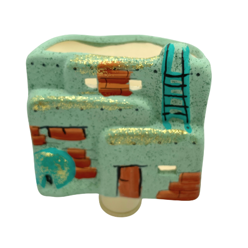 Vtg Pueblo Night Light Hand Crafted Signed New in Box