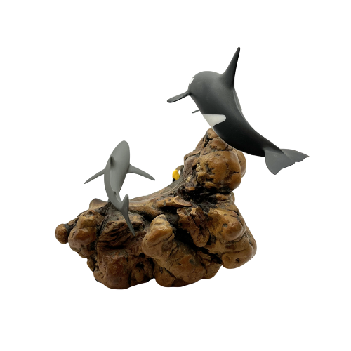 John Perry Orca Killer Whales Shark Under Water Sculpture