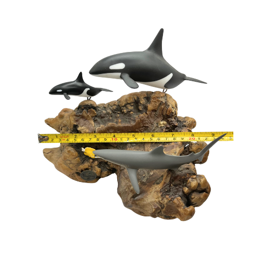 John Perry Orca Killer Whales Shark Under Water Sculpture