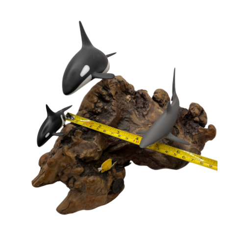 John Perry Orca Killer Whales Shark Under Water Sculpture